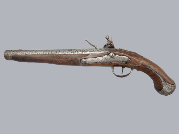 IRON-MOUNTED FLINTLOCK PISTOL