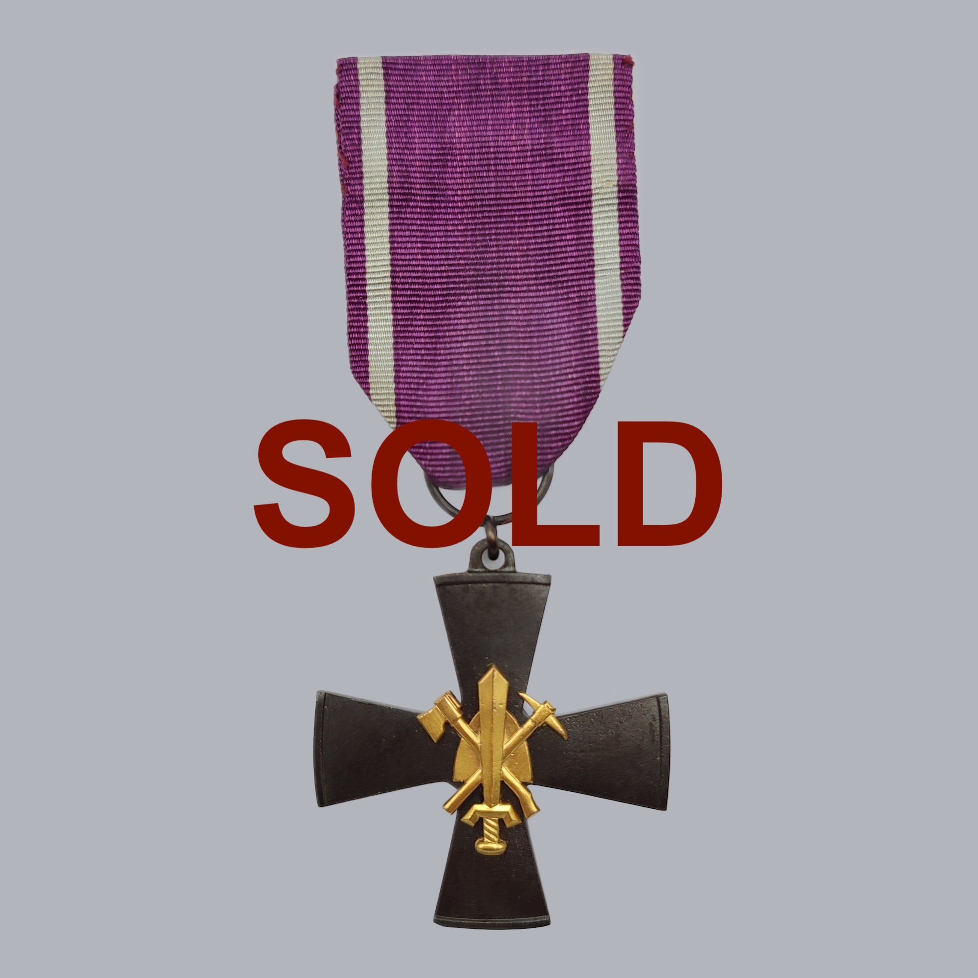 FINNISH WWII COMMEMORATIVE CROSS OF THE PIONEERS