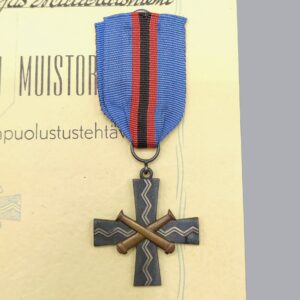 COMMEMORATIVE CROSS OF THE COASTAL DEFENCE & CERTIFICATE