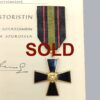 FINNISH WWII CAMPAIGN CROSS (ÄÄNINEN + CERTIFICATE)
