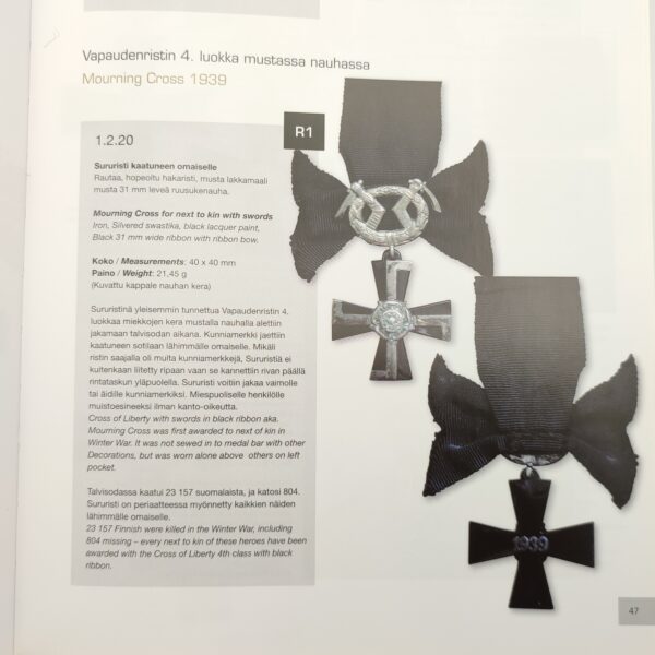 FINNISH CROSS OF MOURNING 1939