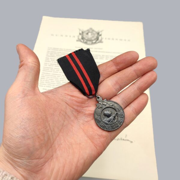 COMMEMORATIVE MEDAL OF THE WINTER WAR & CERTIFICATE