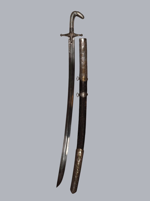 SILVER-HILTED SHAMSHIR