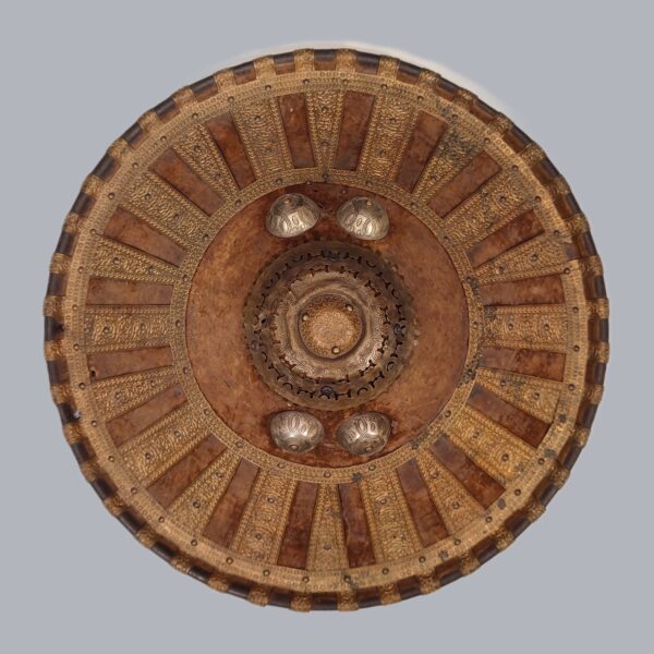 AMHARA SHIELD WITH GILDED BRASS MOUNTS