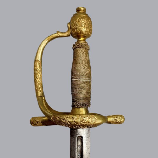 OFFICER SWORD WITH MONOGRAM OF AUGUSTUS II THE STRONG