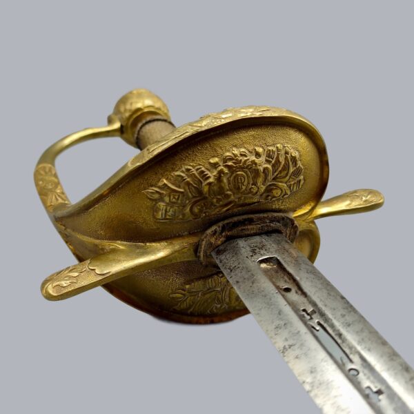 OFFICER SWORD WITH MONOGRAM OF AUGUSTUS II THE STRONG