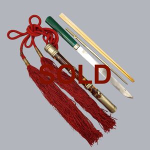 CHINESE STONE-HILTED TROUSSE SET