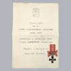 FINNISH CROSS OF LIBERTY 4TH CLASS 1939 & CERTIFICATE