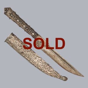 GREEK BICHAQ KNIFE WITH SILVER-FILIGREE HANDLE