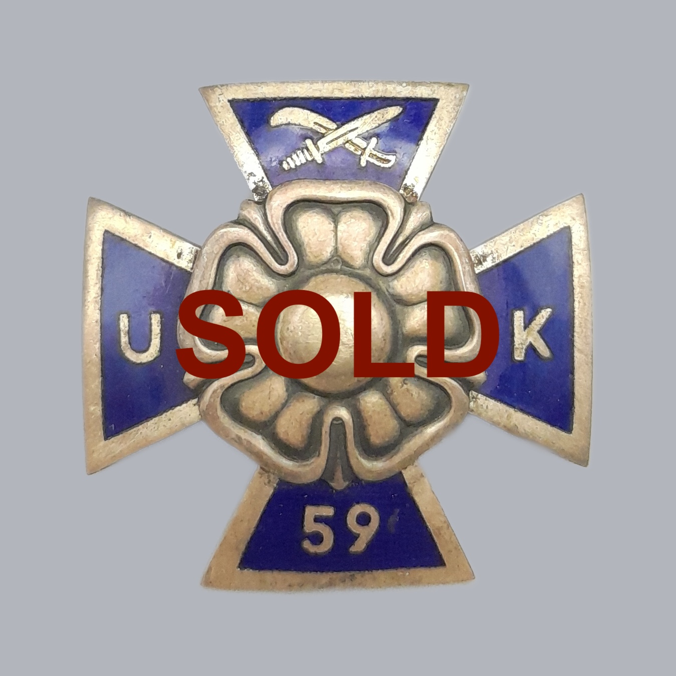 FINNISH WWII REGIMENTAL BADGE (OFFICER COURSE 59)