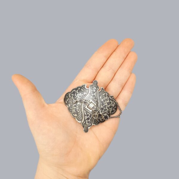 CAUCASIAN BELT BUCKLE IN NIELLO SILVER