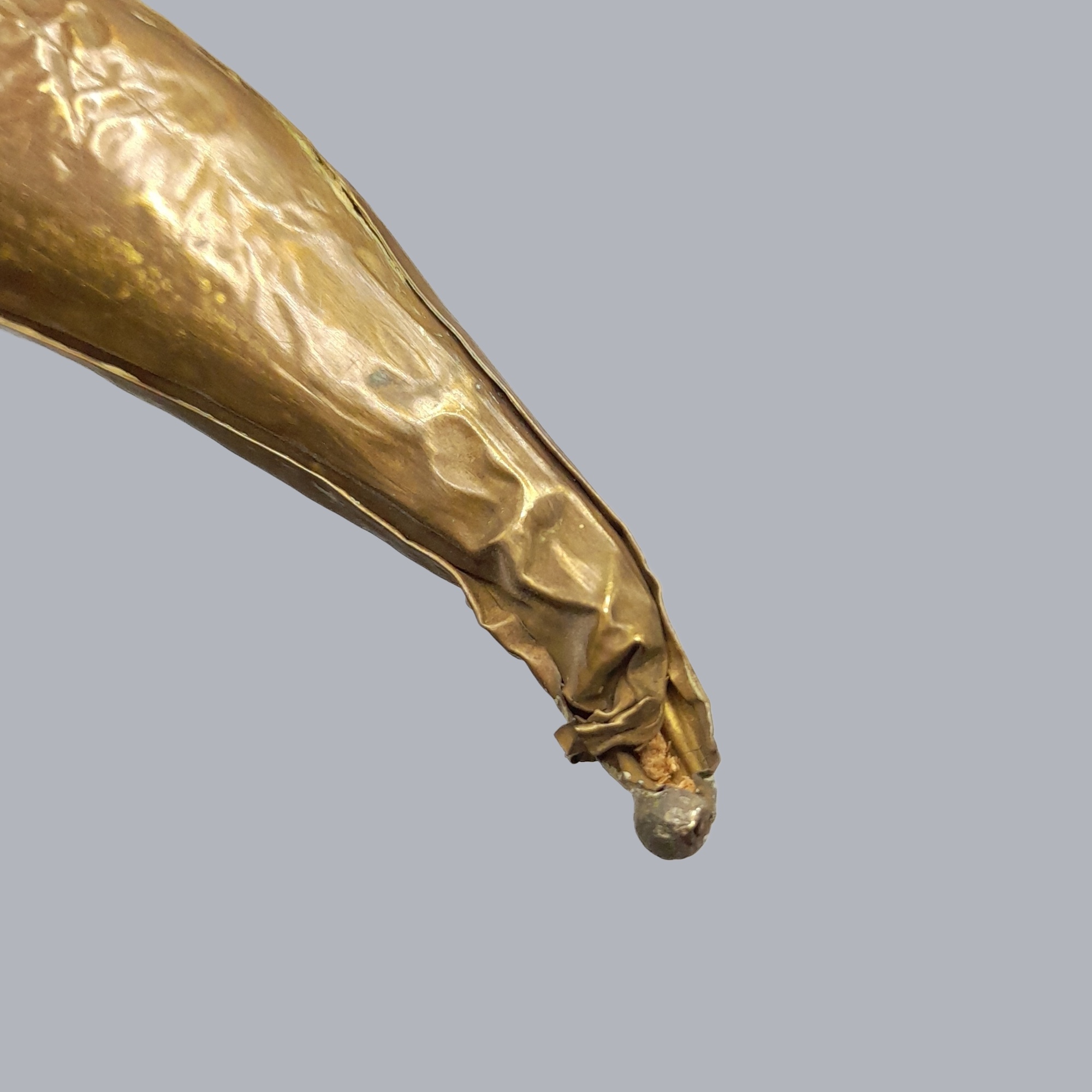 A698f Vintage 1950s Syrian Jambiya Dagger Islamic Ritual Dress Knife Arabic Bone Horn Handle Steel Blade Brass Scabbard Oriental Sword Saber Syria