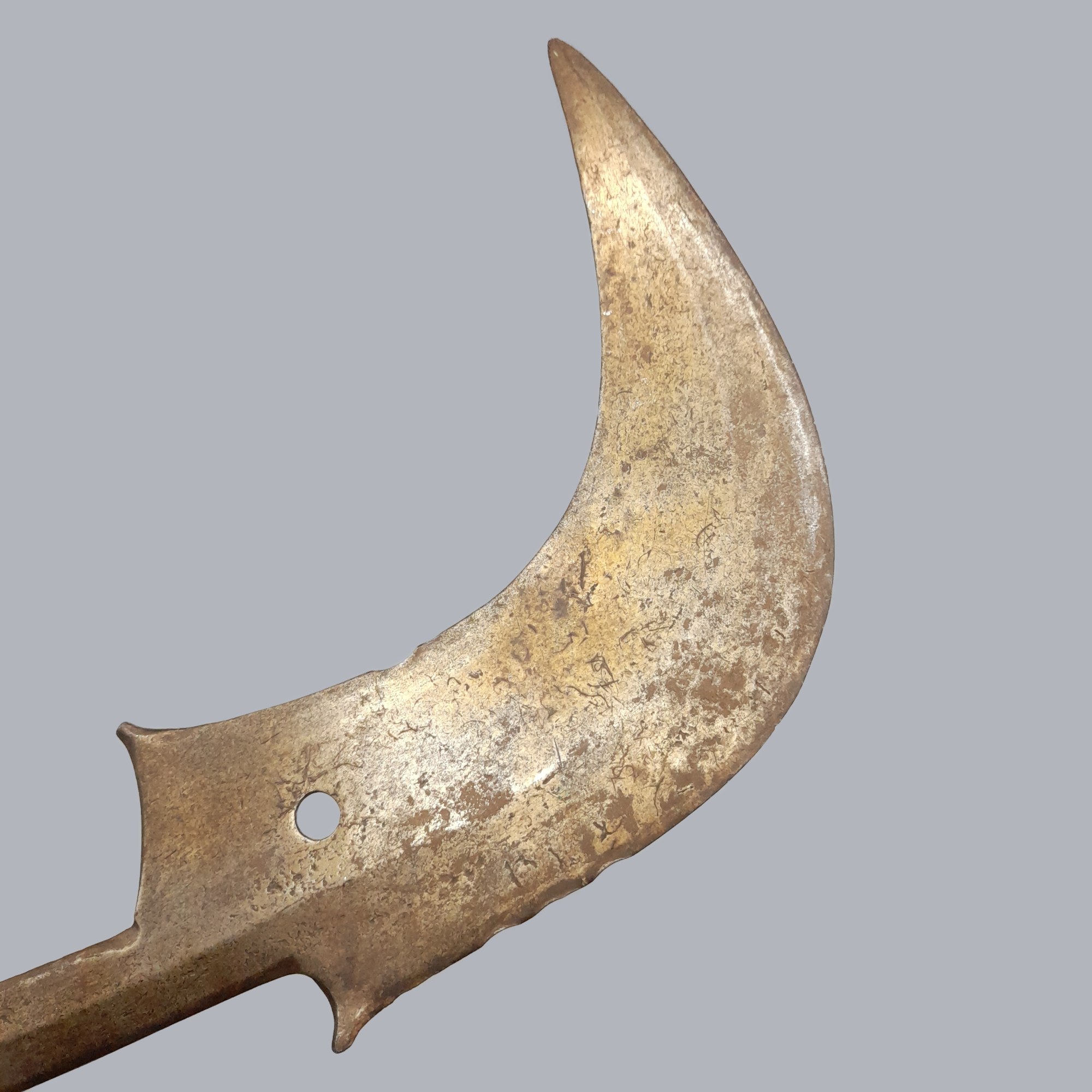A699c Vintage 1950s Congolese Trumbash Throwing Knife Mangbetu Ceremonial Axe Steel Wood Leather African Tribal Ritual Ethnographic Antique Congo