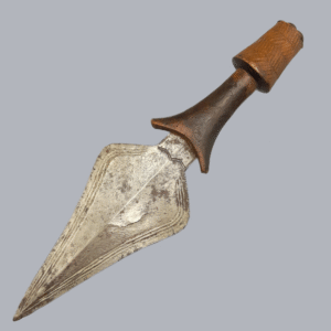 Congolese Tetela Ceremonial Knife 19th Century 1800s African Tribal Ethnographic Shortsword Blade Steel Wooden Tool Dagger Antique Vintage