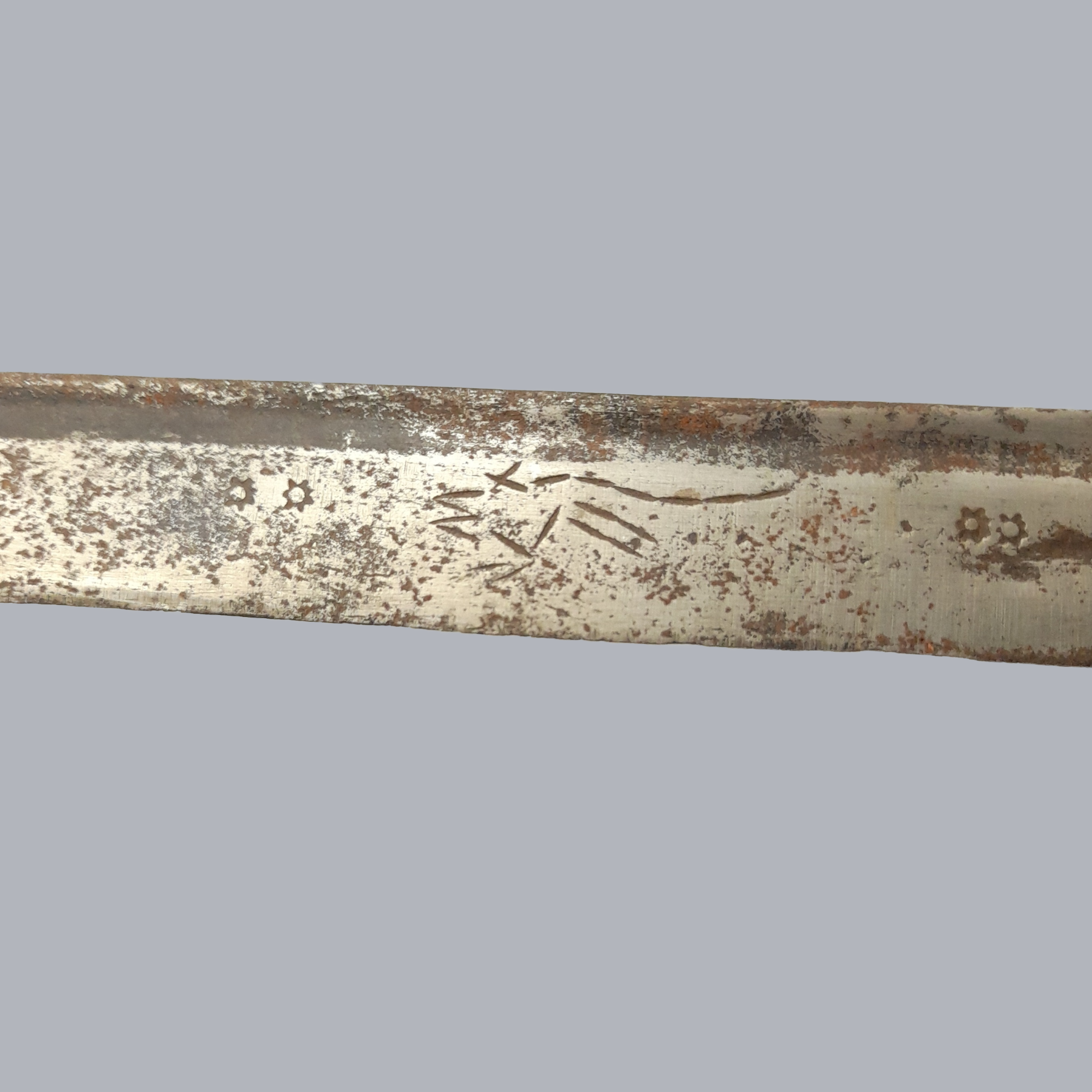 A683f Antique German Continental Side Sword European Steel Longsword Hunting Gear Ethnographic 17th Century Blade Restoration Project