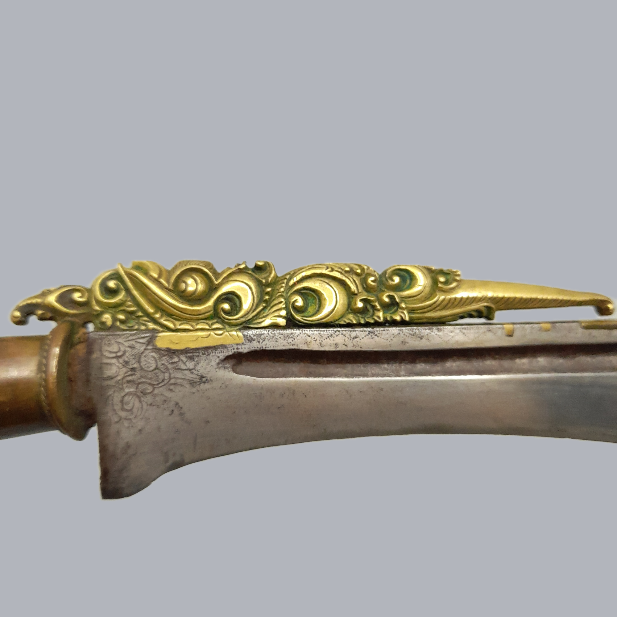 A716c Antique Indonesian Golok Dagger Southeast Asian Balinese 19th Century 1800s Steel Blade Oriental Arms