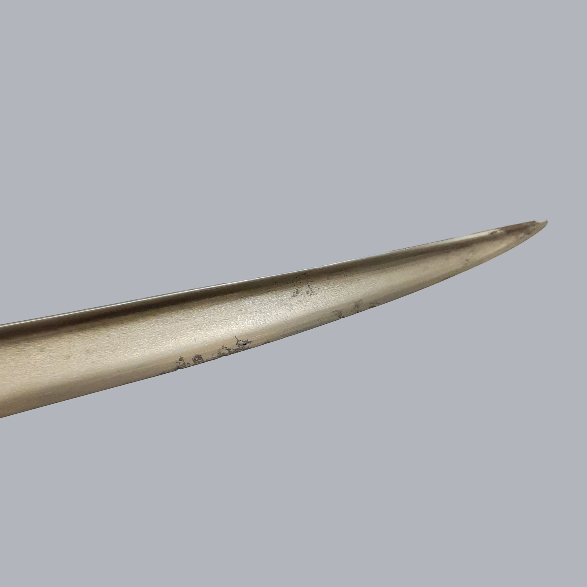 A717f Antique Indian Kard Dagger Mughalese South Asian Oriental Arms Steel Damascus Blade Silver Engraved