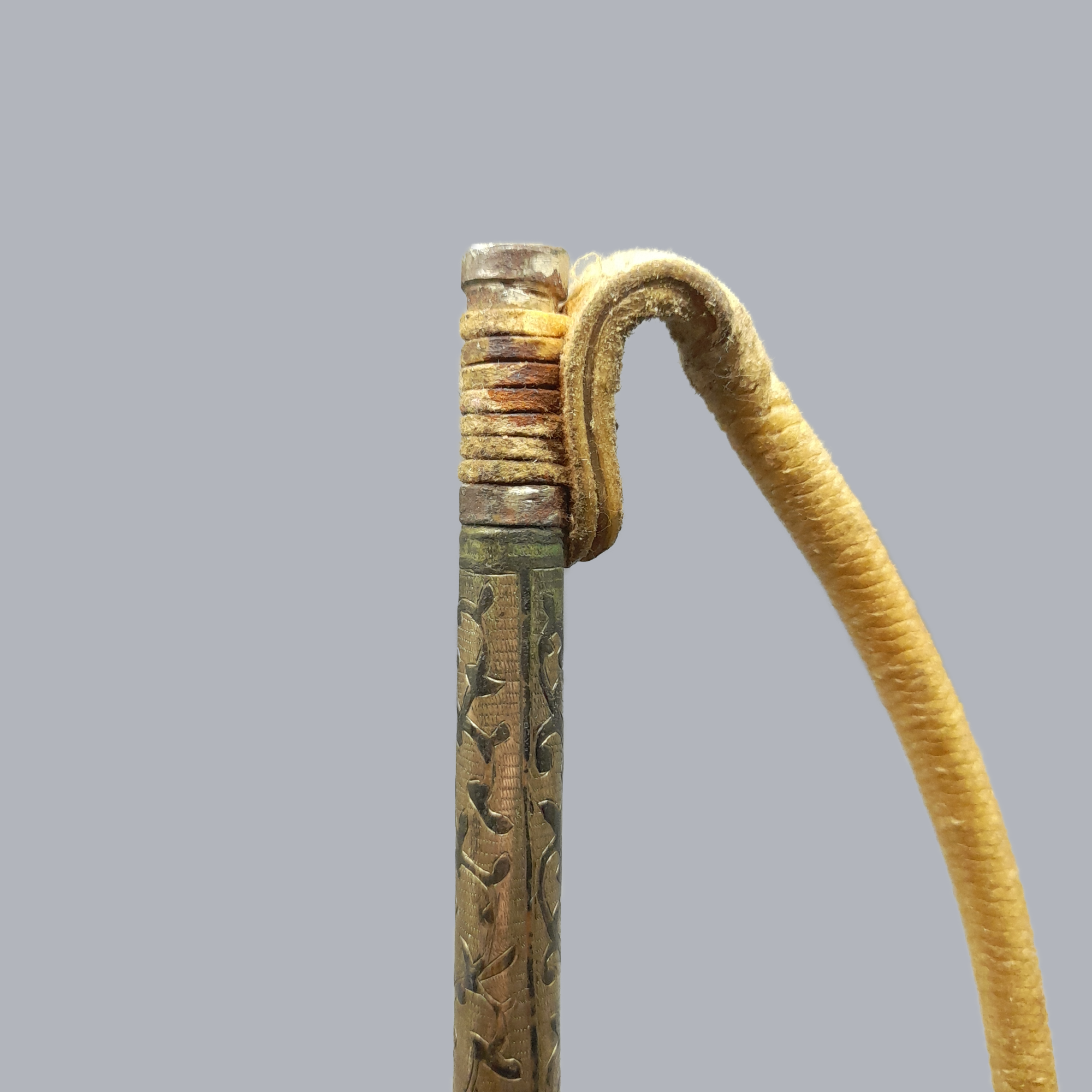 A753d Antique 19th Century Nagaikka Cossack Horse Whip