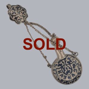 CAUCASIAN NIELLO SILVER PERFUME BOTTLE