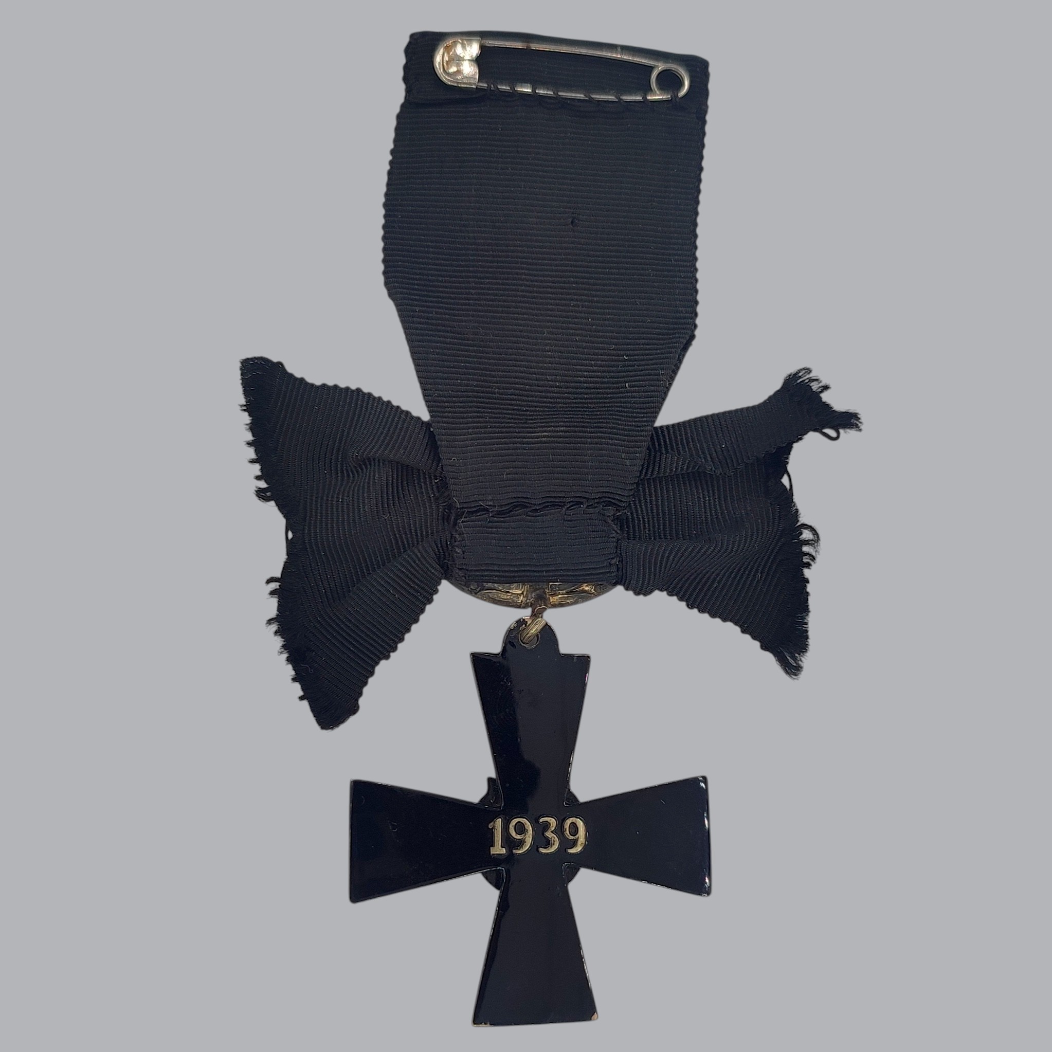 FINNISH WWII CROSS OF LIBERTY 4TH CLASS 1939 MOURNING CROSS