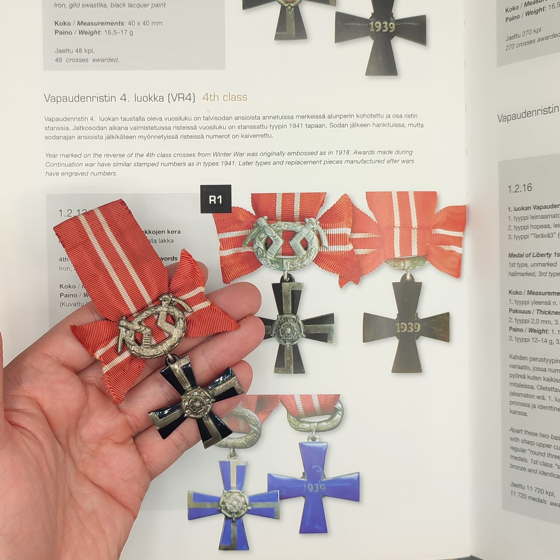 FINNISH WWII CROSS OF LIBERTY 4TH CLASS 1939 WITH SWORDS