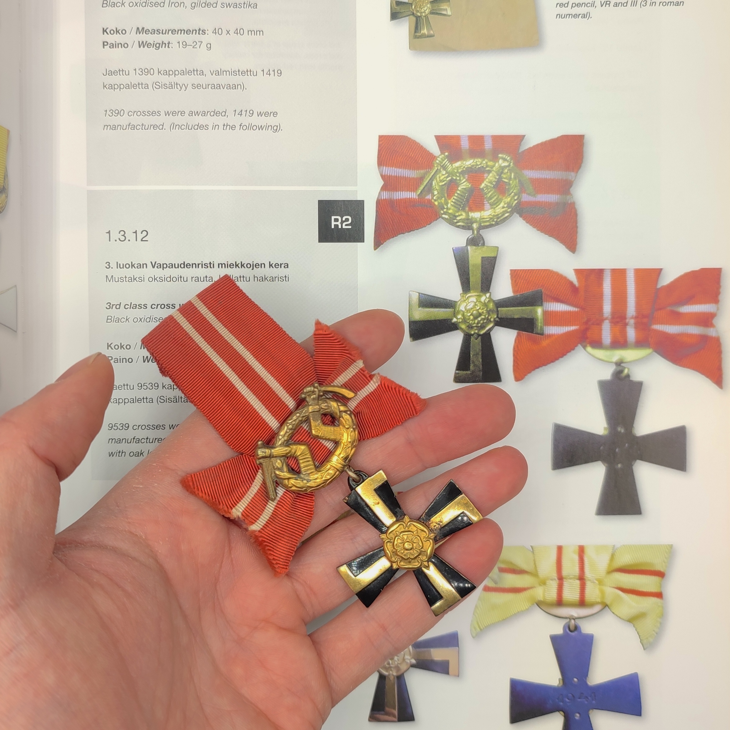 FINNISH WWII CROSS OF LIBERTY 3RD CLASS 1941 WITH SWORDS