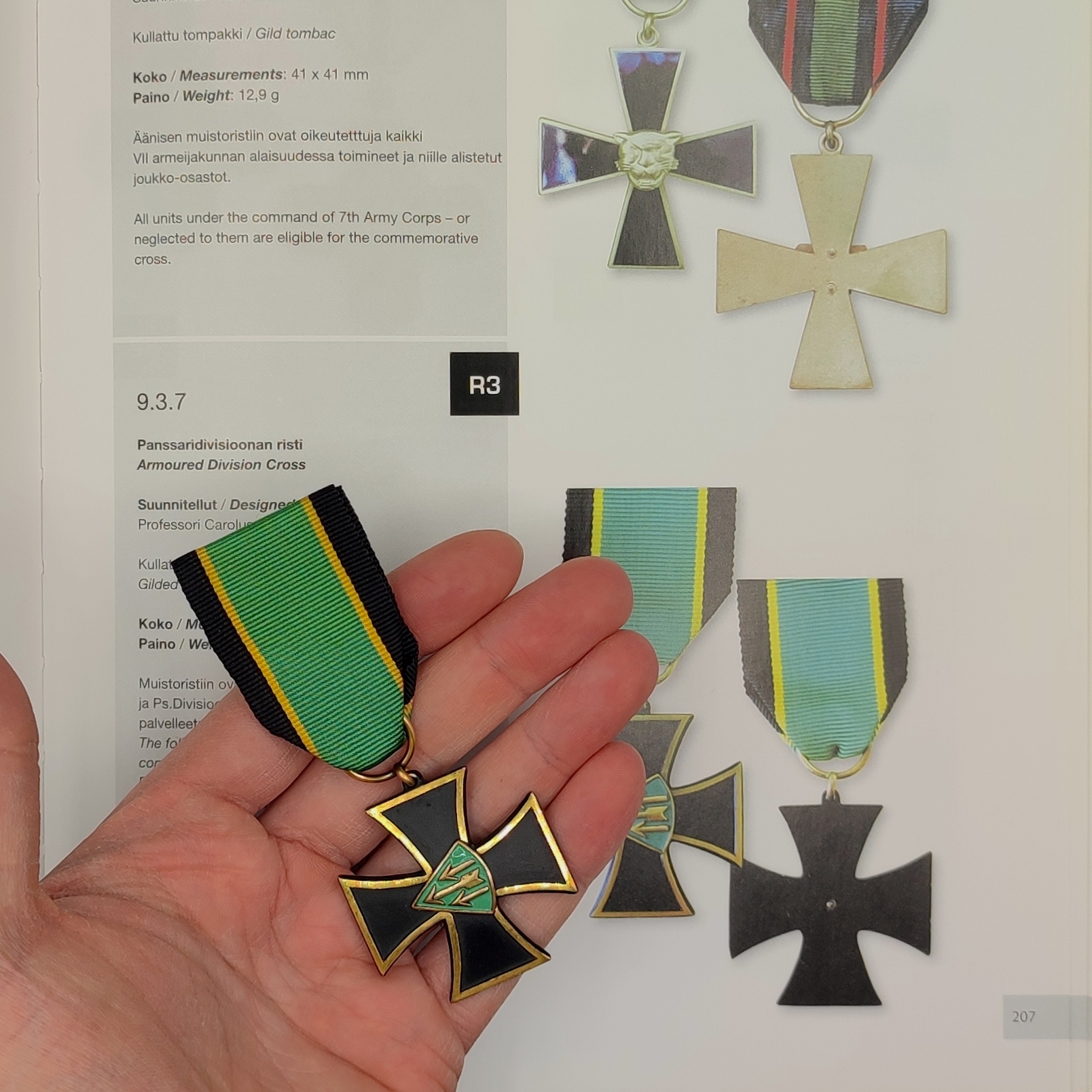 FINNISH WWII REGIMENTAL CROSS OF THE ARMOURED DIVISION