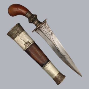 FILIPINO GUNONG KNIFE WITH SILVER MOUNTS