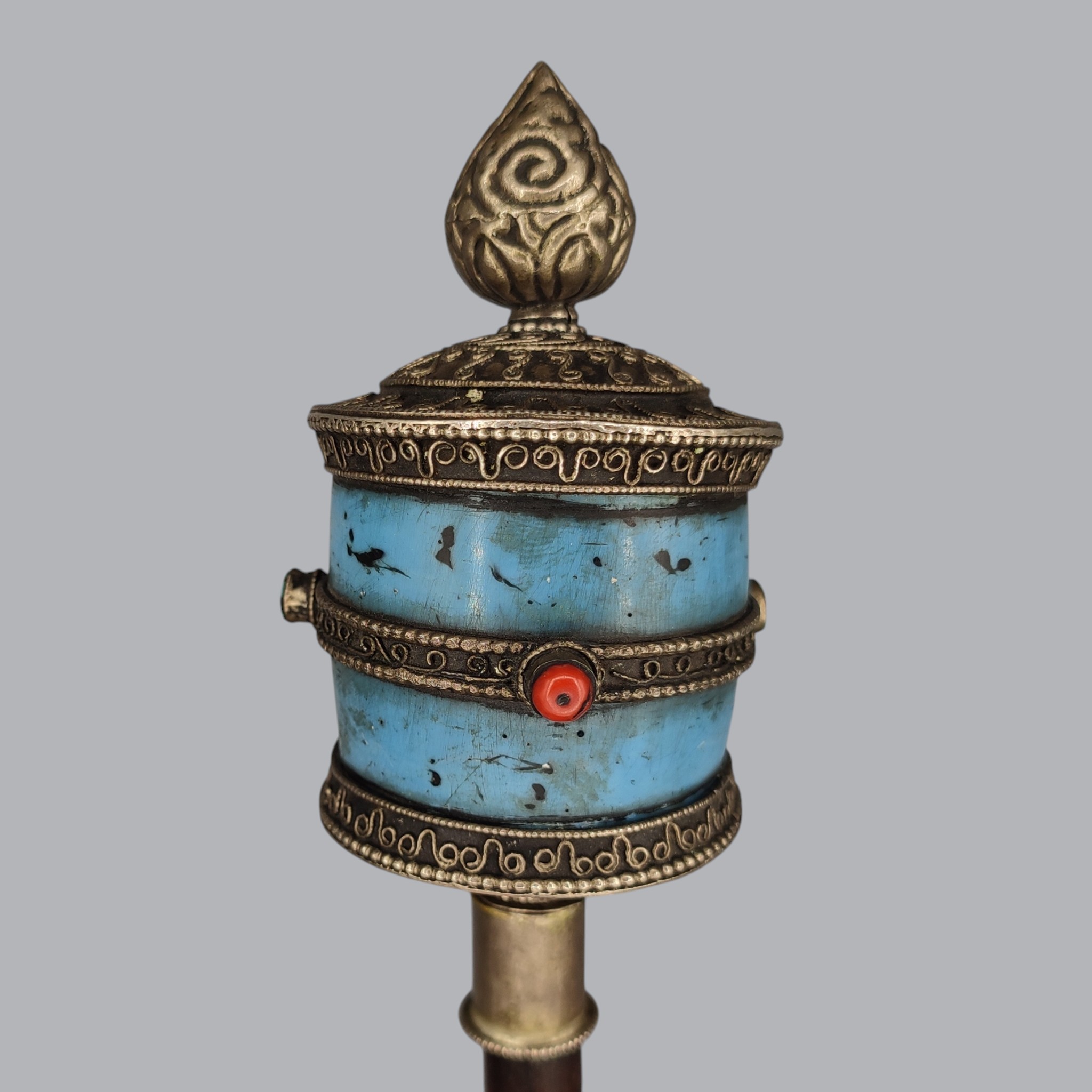 TIBETAN BUDDHIST PRAYER WHEEL