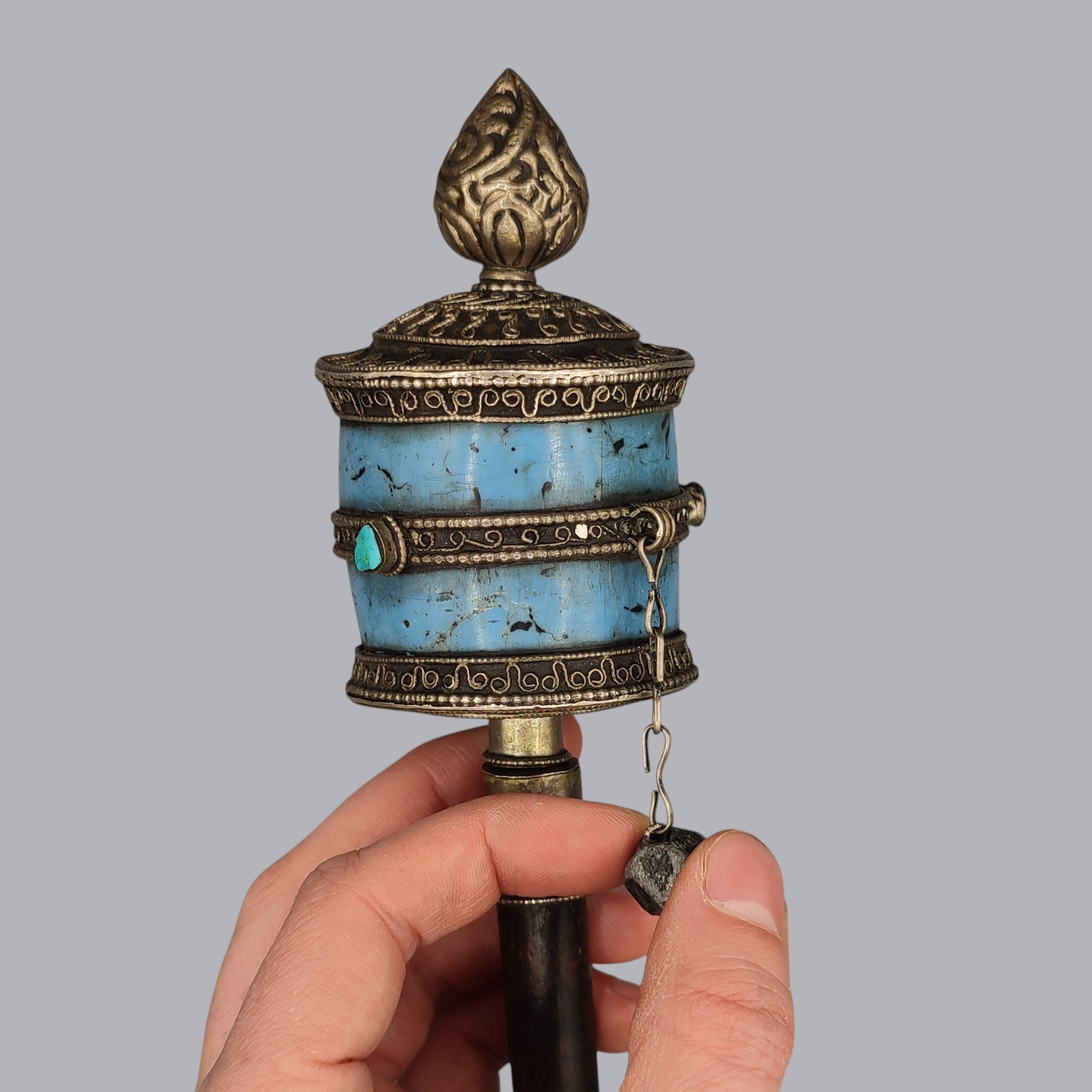 TIBETAN BUDDHIST PRAYER WHEEL