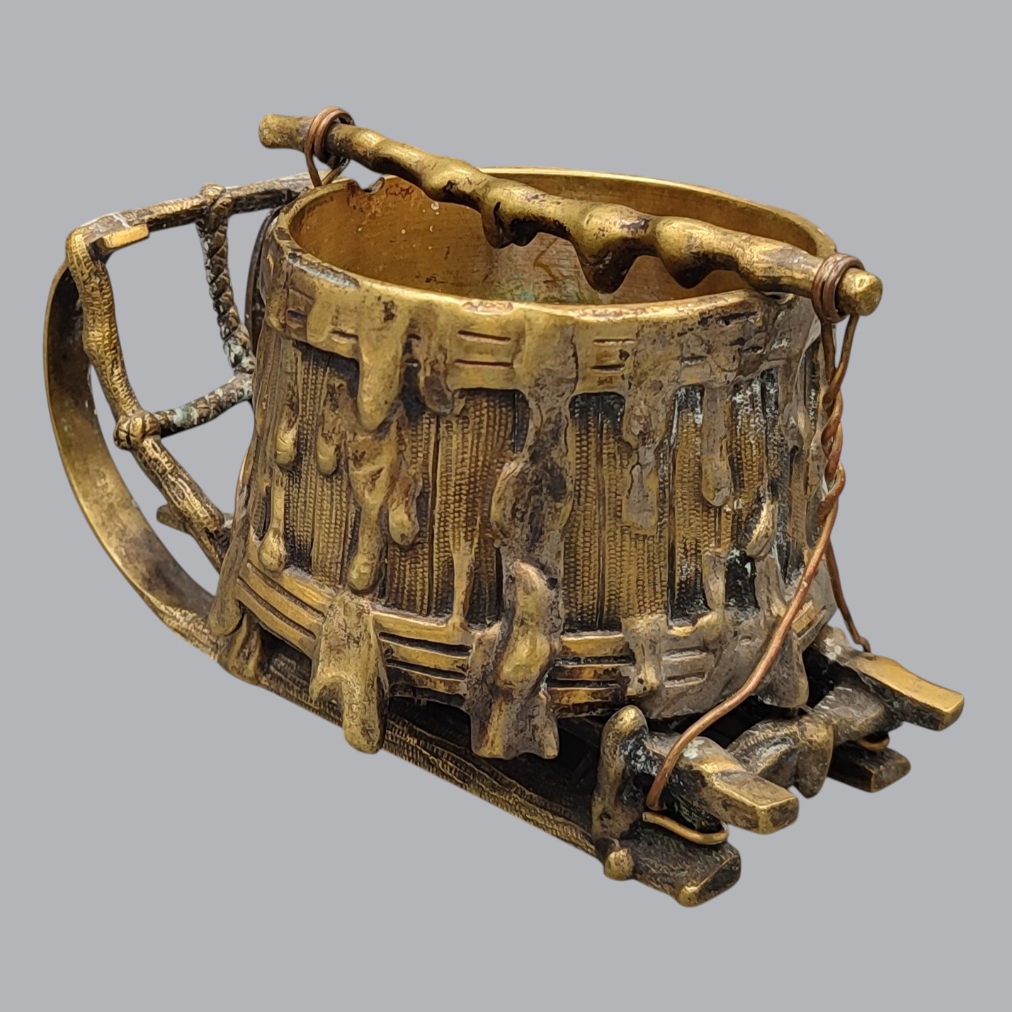RUSSIAN BRASS SLEIGH ASHTRAY
