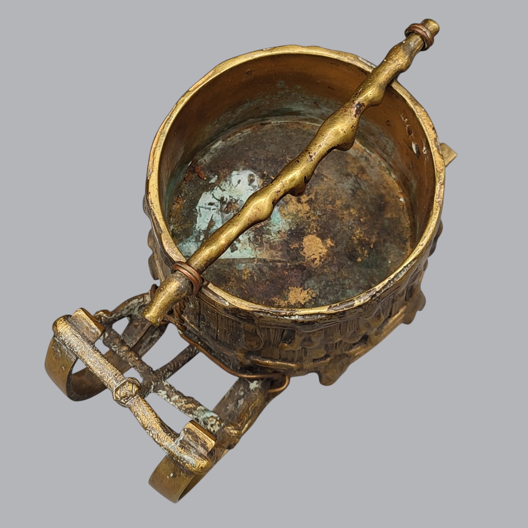 RUSSIAN BRASS SLEIGH ASHTRAY