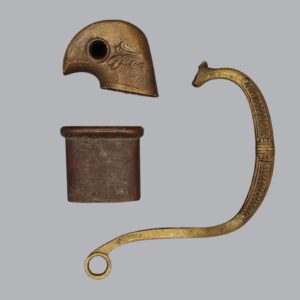 RUSSIAN SET OF THREE BRASS SABRE PARTS