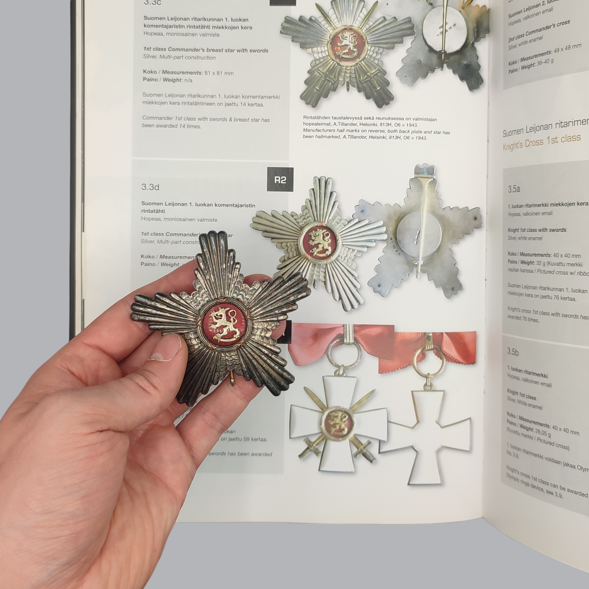 FINNISH WWII COMMANDER'S BREAST STAR OF THE LION OF FINLAND