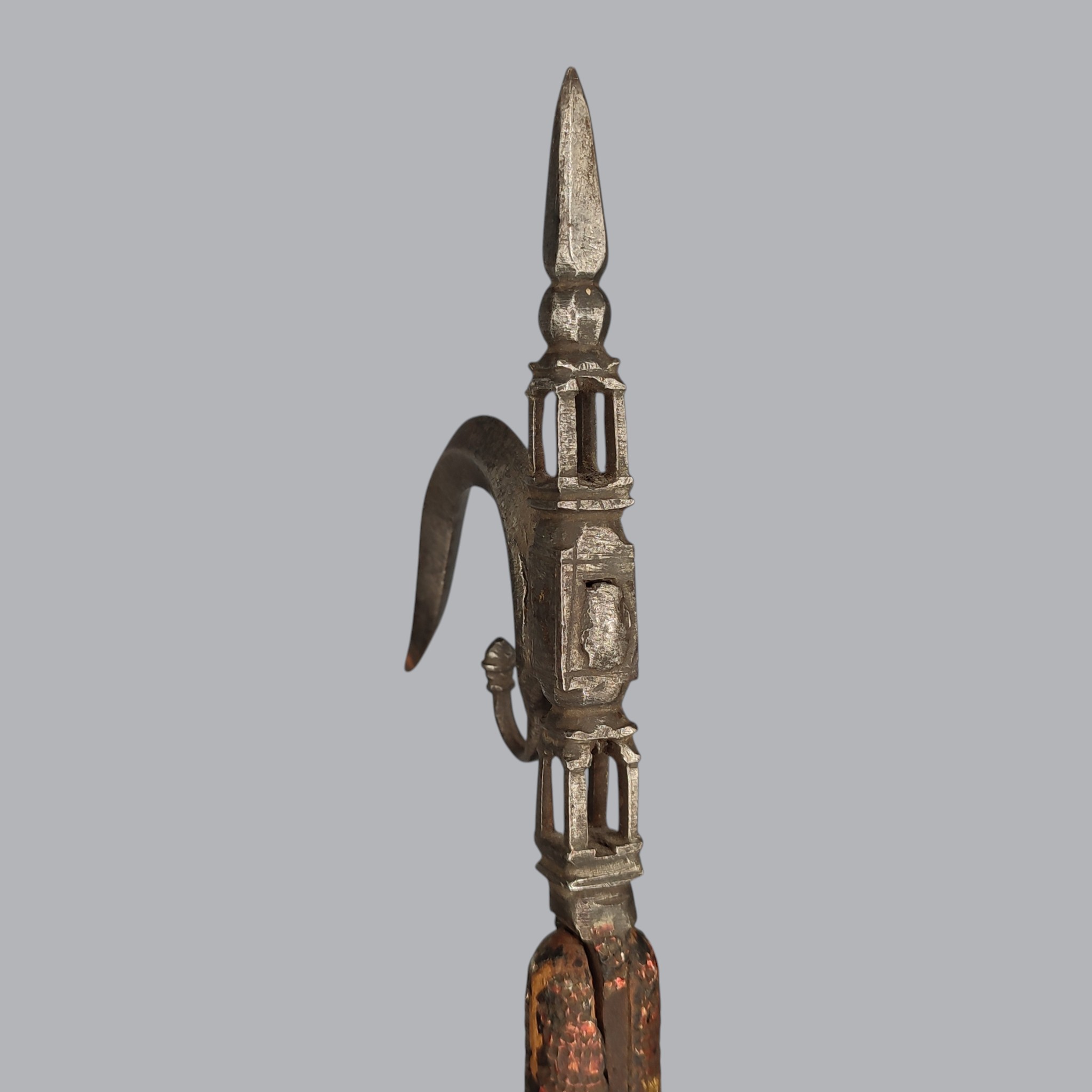 INDIAN ELEPHANT GOAD ANKUS WITH GILDED HANDLE