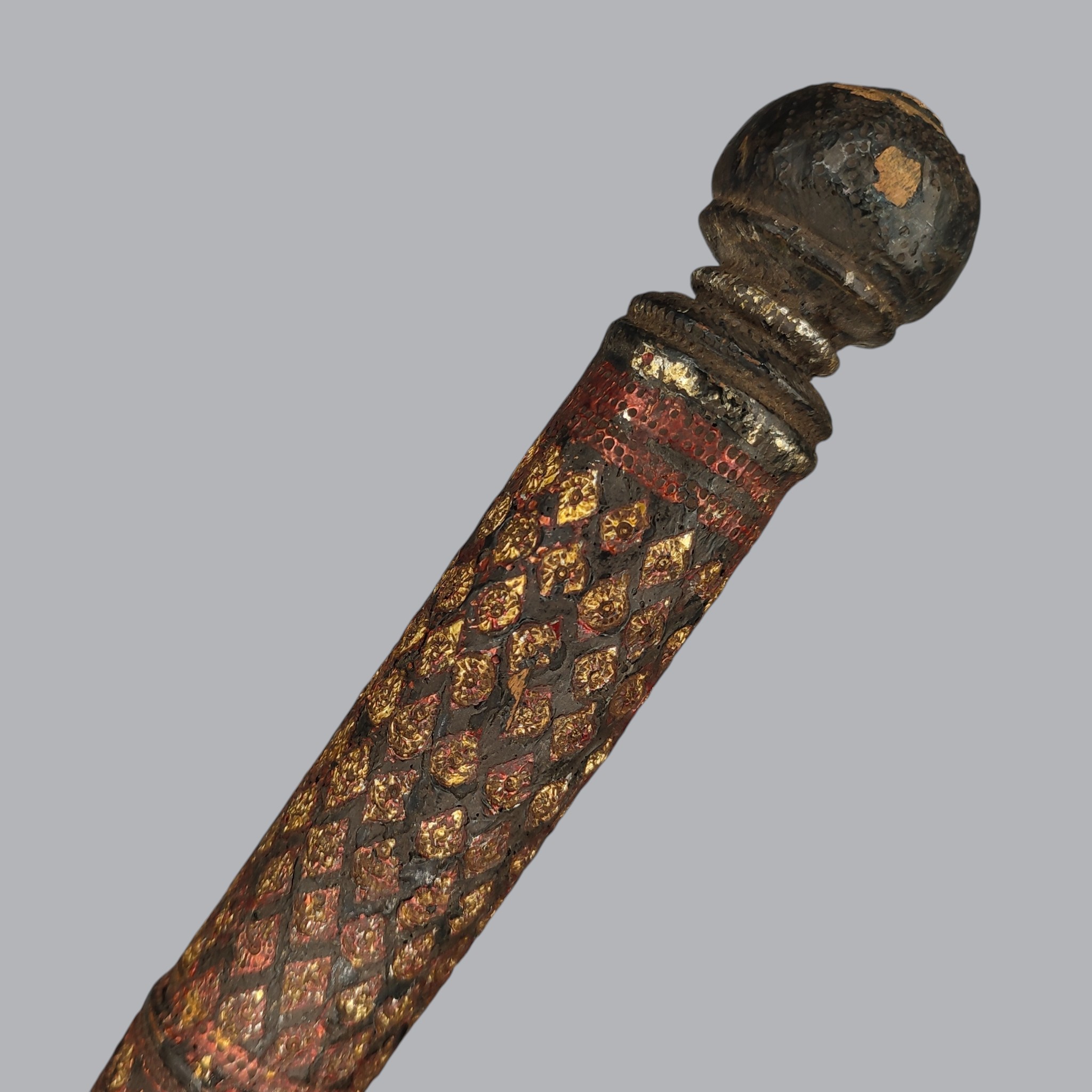 INDIAN ELEPHANT GOAD ANKUS WITH GILDED HANDLE