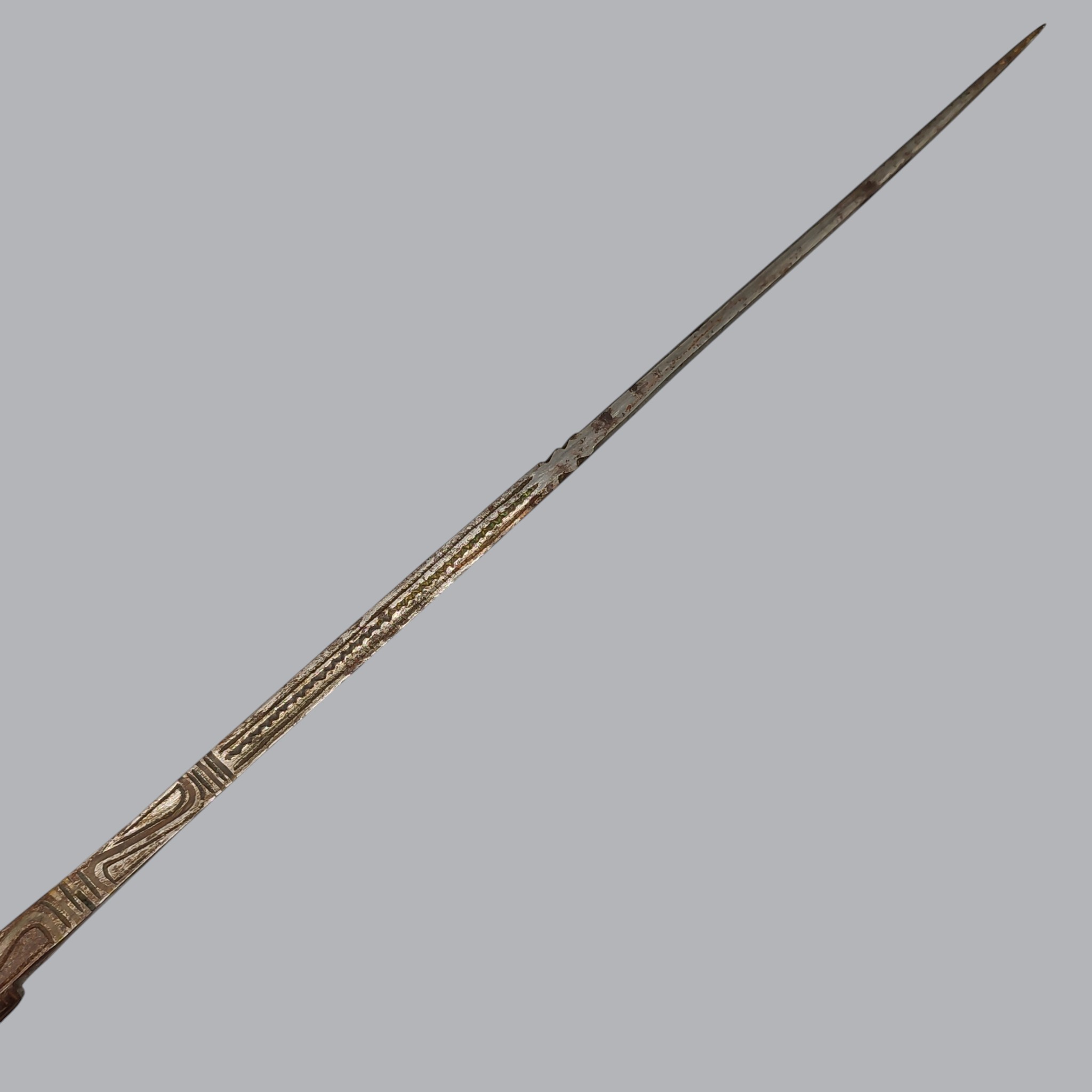 ALGERIAN OTTOMAN FLYSSA KNIFE WITH SILVER SCABBARD