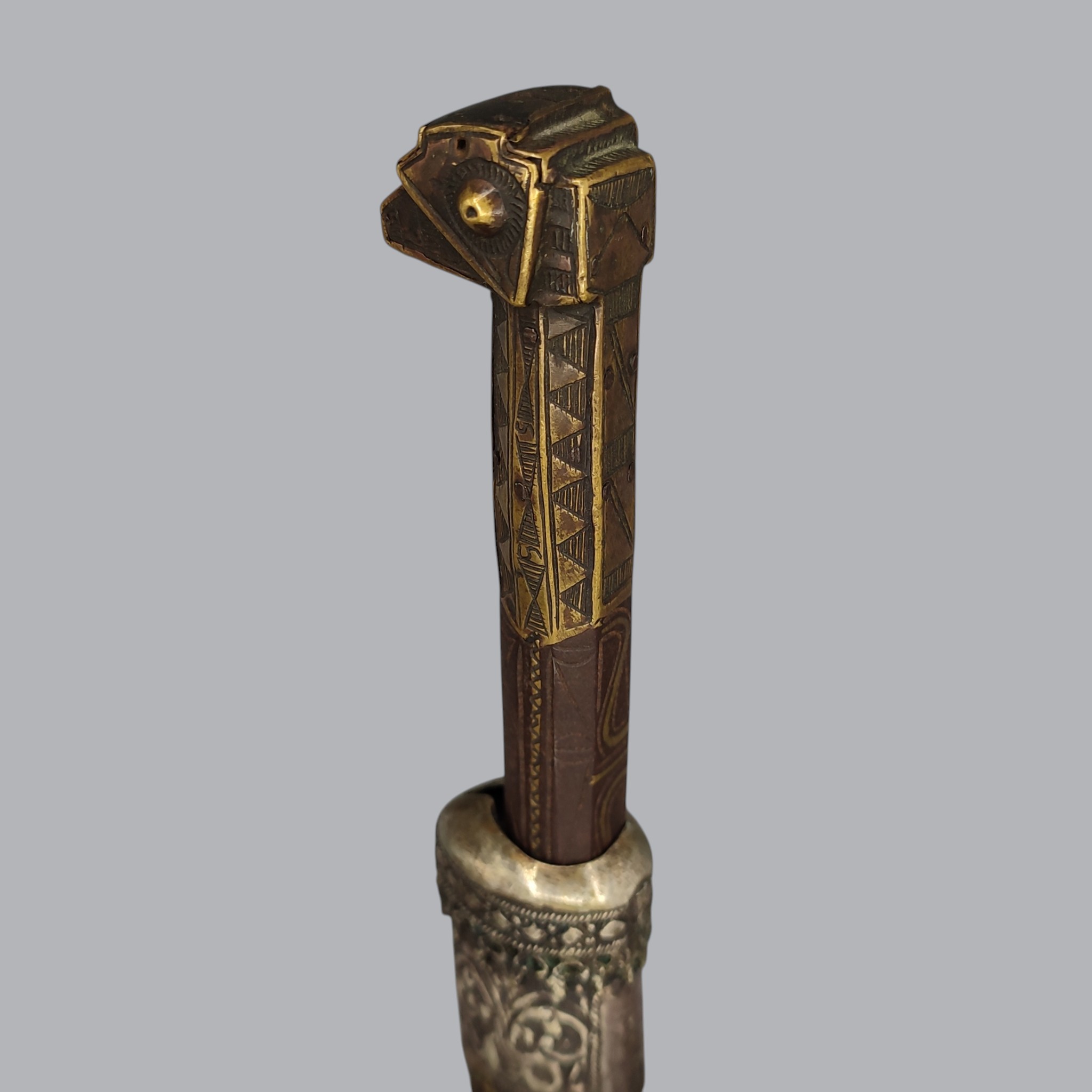 ALGERIAN OTTOMAN FLYSSA KNIFE WITH SILVER SCABBARD