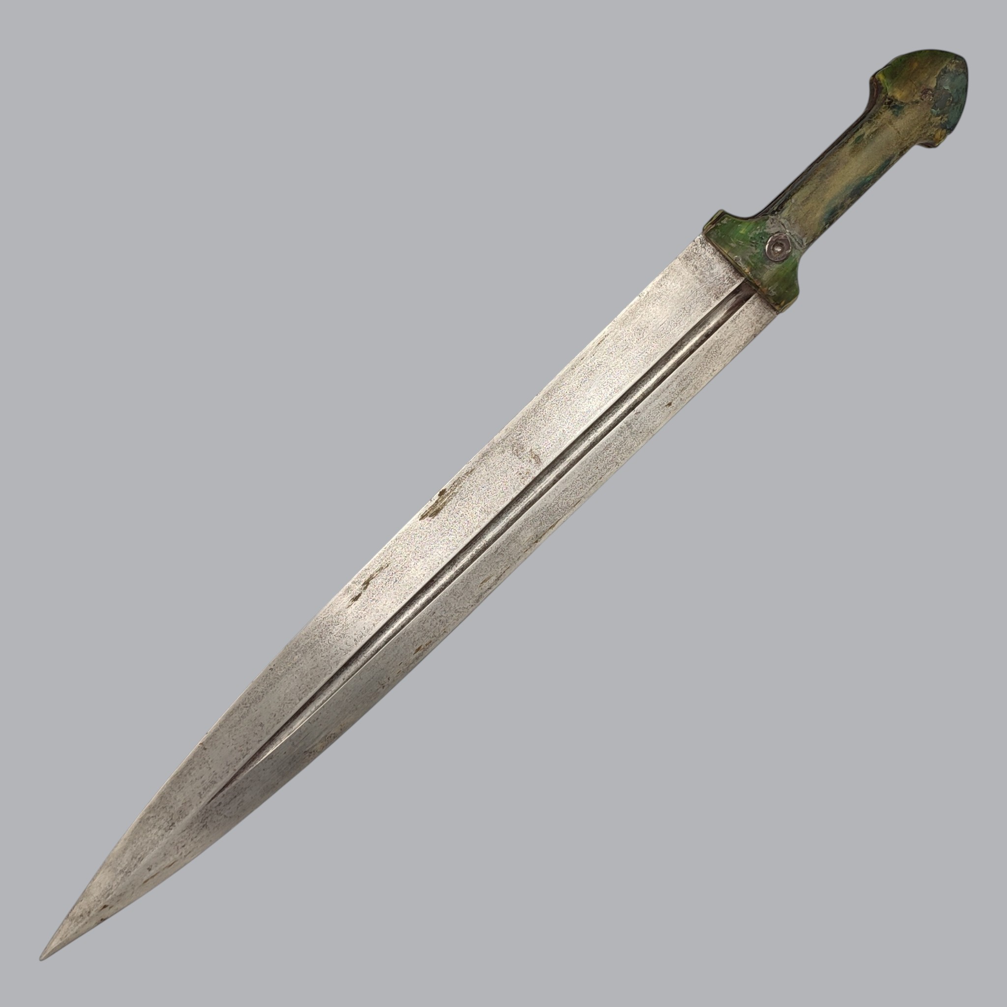 PERSIAN HORN-GRIPPED QAMA DAGGER