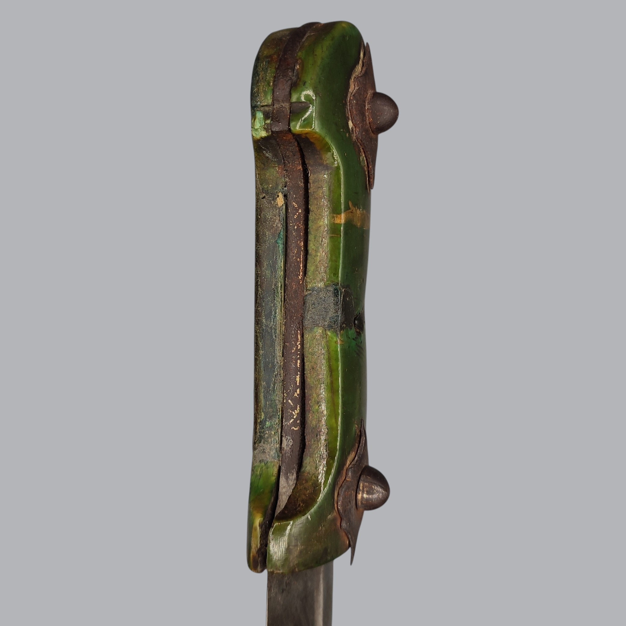 PERSIAN HORN-GRIPPED QAMA DAGGER