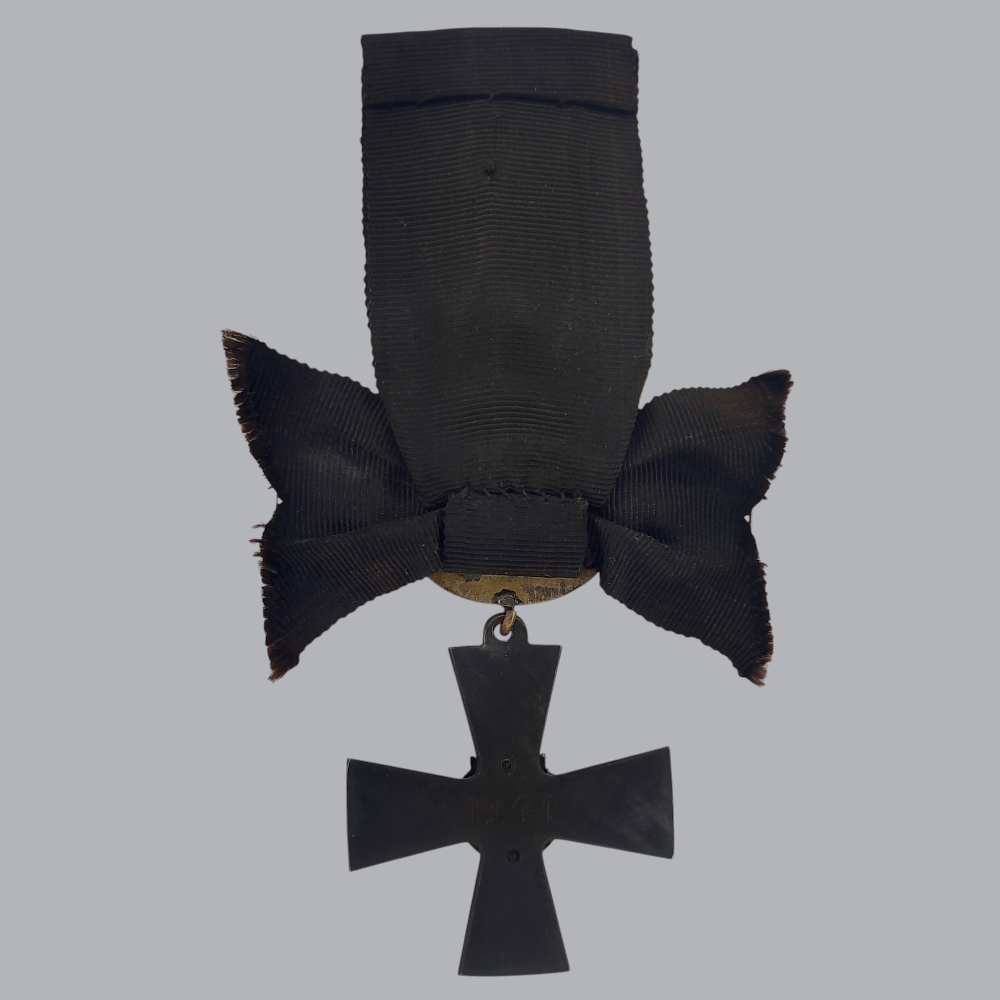 FINNISH WWII CROSS OF LIBERTY 4TH CLASS 1941 MOURNING CROSS
