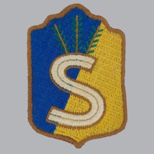 FINNISH WWII CIVIL GUARD SLEEVE BADGE OF THE HELSINKI DISTRICT