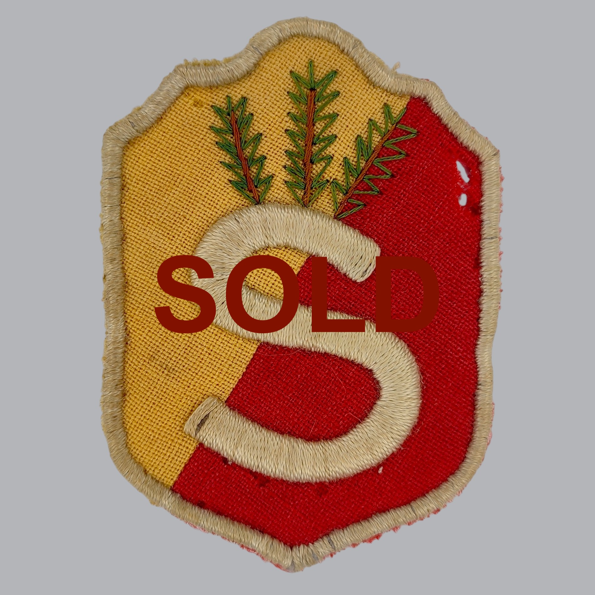 FINNISH WWII CIVIL GUARD SLEEVE BADGE OF THE WASA DISTRICT